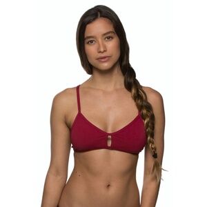 Jolyn Vent Bikini Top Cabernet